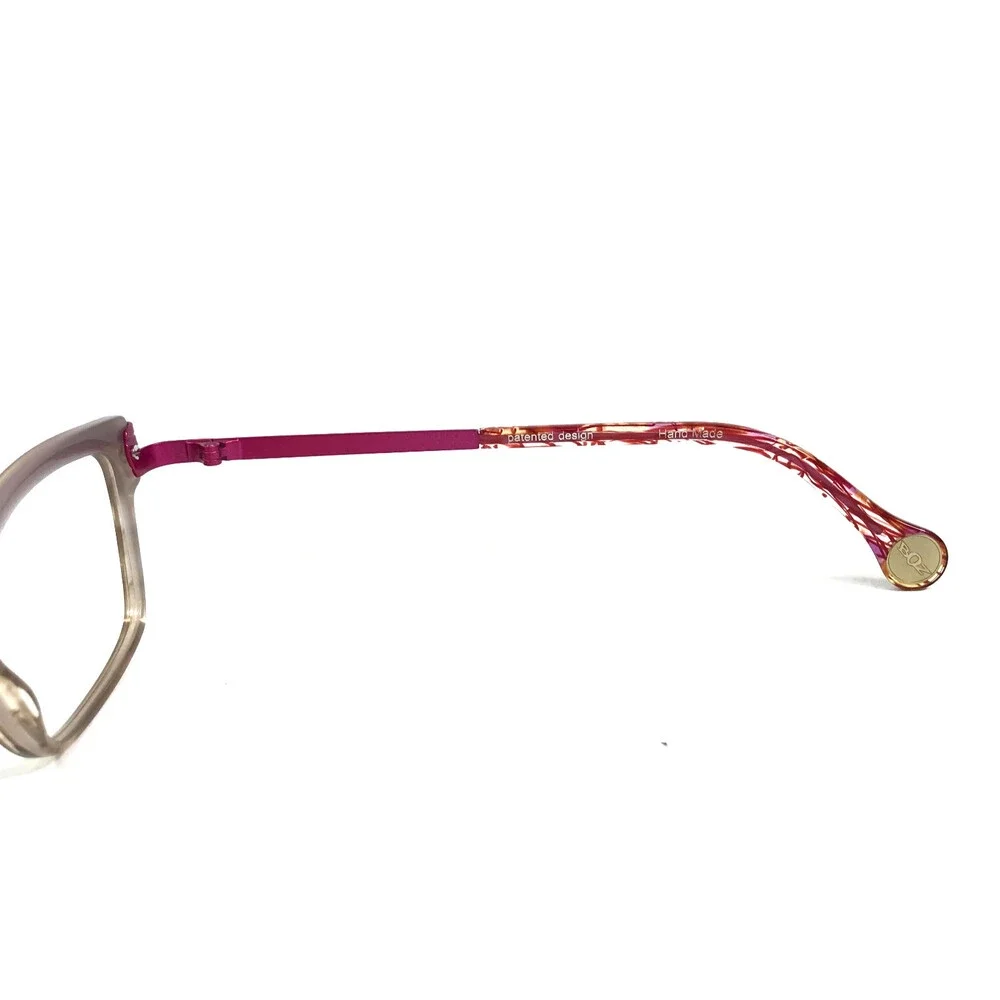 BOZ Eyeglasses Frames WOODY 8780 Brown Pink Purple Striped Tortoise 53-15.5-135